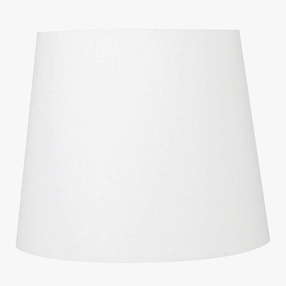 Pelham 15cm White Handloom Tapered Lemon Clip Lampshade